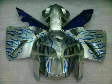 Blanc Bleu Flamme Carénage Honda CBR 600 RR 05-06