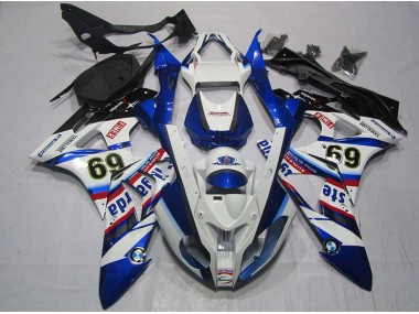 Blanc Bleu Sterilgarda 69 Carénage BMW S1000RR 09-14