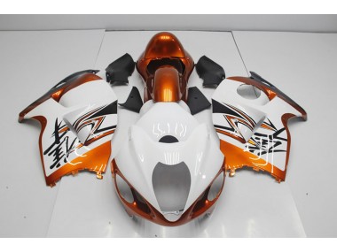 Blanc Orange Carénage Suzuki GSXR 1300 Hayabusa 96-07