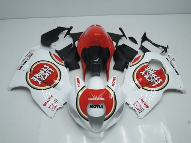 Blanc Rouge Lucky Strike Motul Carénage Suzuki GSXR 1300 Hayabusa 96-07