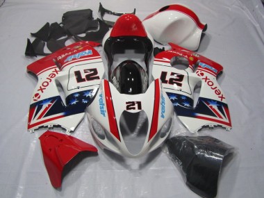 Blanc Rouge Xerox 21 Carénage Suzuki GSXR 1300 Hayabusa 96-07