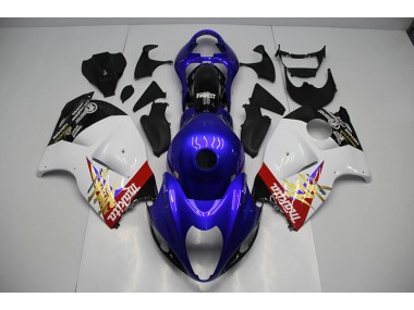 Bleu Blanc Carénages Suzuki GSXR 1300 Hayabusa 96-07