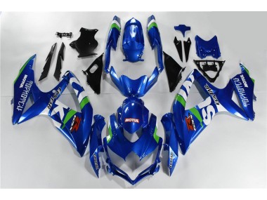 Bleu Blanc Vert Carénage Suzuki GSXR 600 / 750 K8 08-10