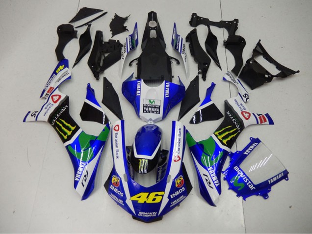 Bleu Bleu Blanc ENEOS Movistar 46 Carénage Yamaha R1 15-19