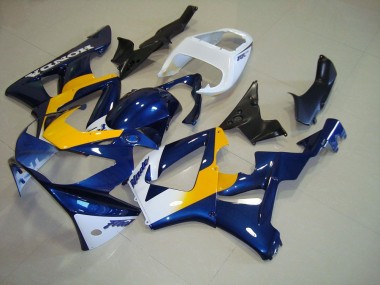 Bleu Foncé Jaune Blanc Carénage Honda CBR 900 RR 929 00-01