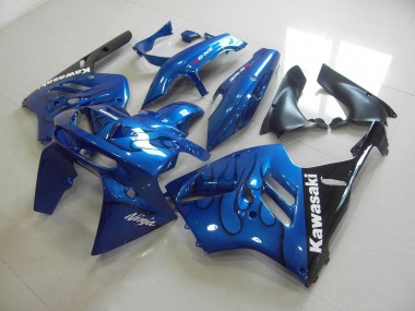 Bleu Noir Flamme Carénages Kawasaki ZX9R 94-97