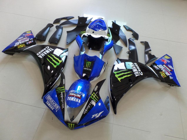 Bleu Noir Monster Carénages Yamaha R1 09-11