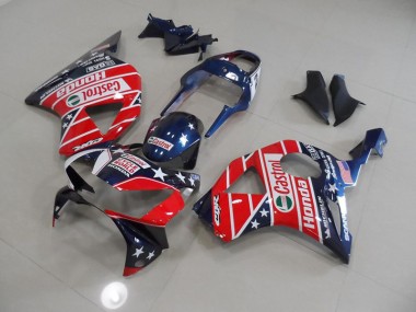 Bleu Rouge Cycle World Castrol Carénage Honda CBR 900 RR 954 02-03