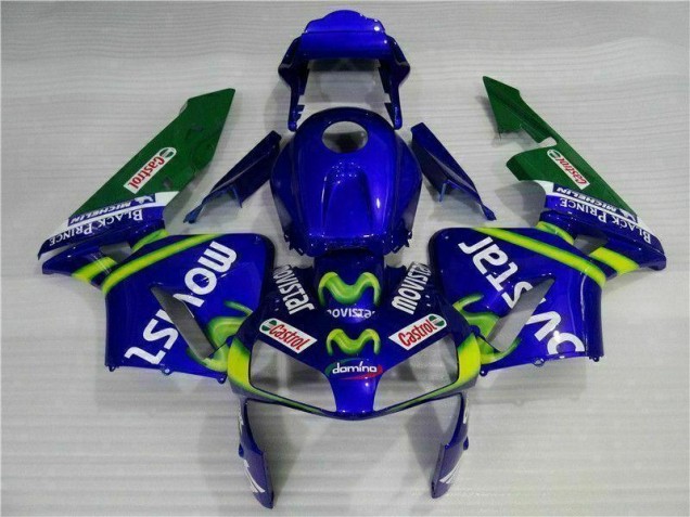 Bleu Vert Movistar Castrol Carénage Honda CBR 600 RR 03-04