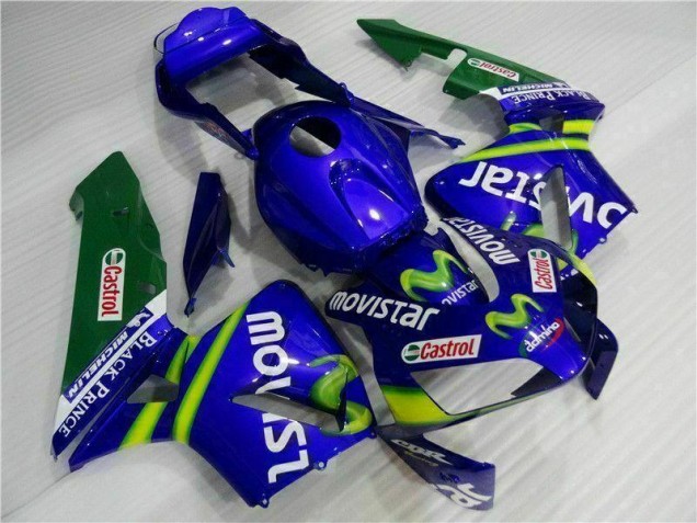 Bleu Vert Movistar Castrol Carénage Honda CBR 600 RR 03-04