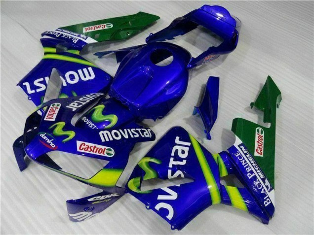 Bleu Vert Movistar Castrol Carénage Honda CBR 600 RR 03-04