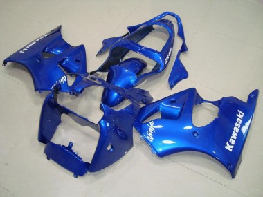 Bleu avec Blanc Décalque Carénage Kawasaki ZX6R 00-02