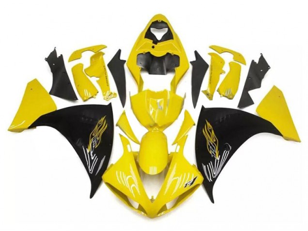 Jaune Noir Carénage Yamaha R1 09-11