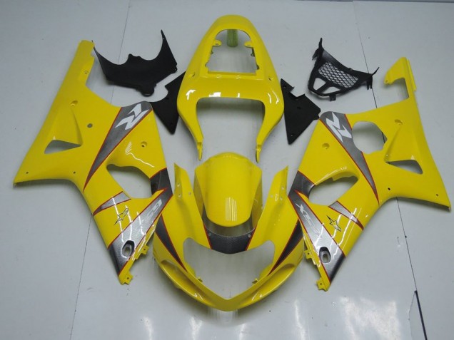 Jaune et Gris Carénage Suzuki GSXR 1000 K1 00-02