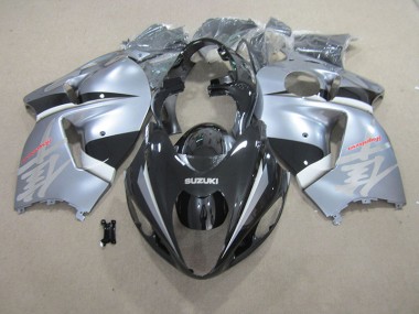 Noir Argent Carénage Suzuki GSXR 1300 Hayabusa 96-07