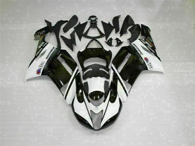 Noir Blanc Carénages Kawasaki ZX6R 07-08