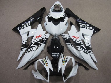 Noir Blanc Motul Carénage Yamaha R6 06-07