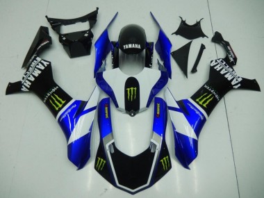 Noir Bleu Monster Carénage Yamaha R1 15-19