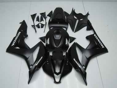 Noir Mat avec Blanc Décalque Carénage Honda CBR 600 RR 07-08