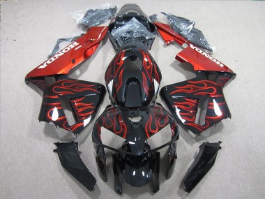 Noir Rouge Flamme Carénage Honda CBR 600 RR 05-06