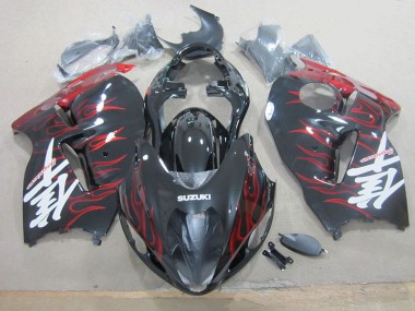 Noir Rouge Flamme Carrosserie Suzuki GSXR 1300 Hayabusa 96-07