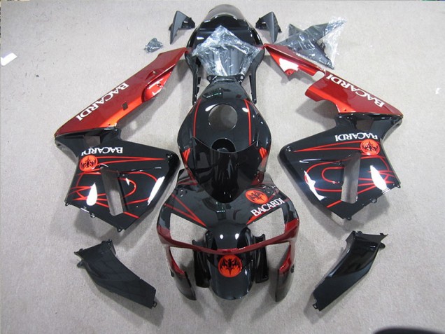 Noir Rouge Racardi Carénage Kawasaki ZX10R 03-05
