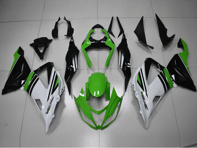 Noir Vert Blanc Carénage Kawasaki ZX6R 13-18