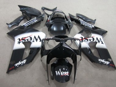 Noir West Ninja 636 Carénage Kawasaki ZX6R 03-04