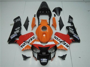 Orange Rouge Noir Repsol Carénage Honda CBR 600 RR 03-04