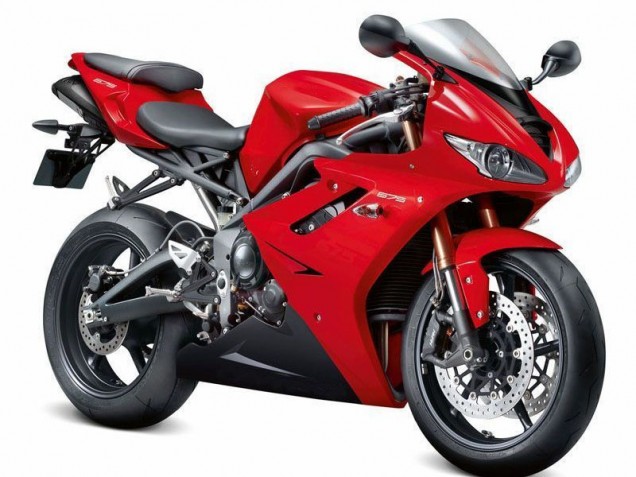 Rouge Noir Carénage Triumph Daytona 675 Triple 09-12