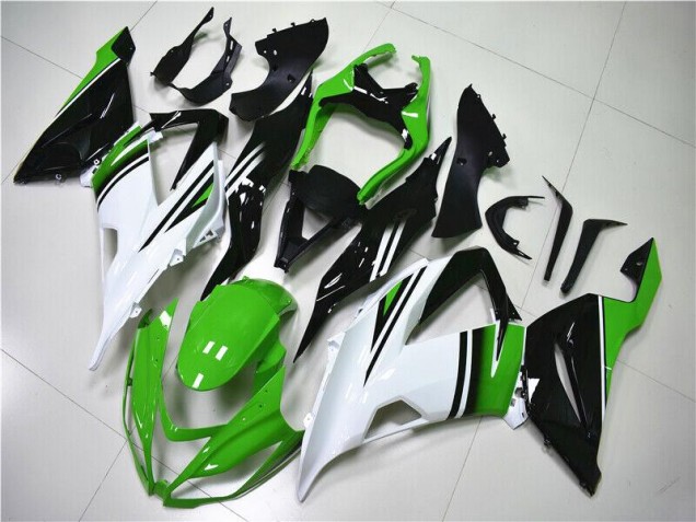 Vert Blanc Noir Carénage Kawasaki ZX6R 13-18