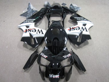 West Blanc Noir Carénage Honda CBR 600 RR 03-04